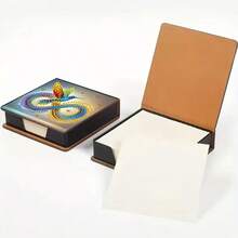 Bộ tranh đính đá 5D - Hộp đựng sổ tay hình hoa - Quà tặng thủ công độc đáo, Bộ tranh đính đá, Hình tròn bất đối xứng, Quà tặng thủ công độc đáo cho bàn làm việc tại văn phòng và gia đình - Nhiều màu - Xem 13