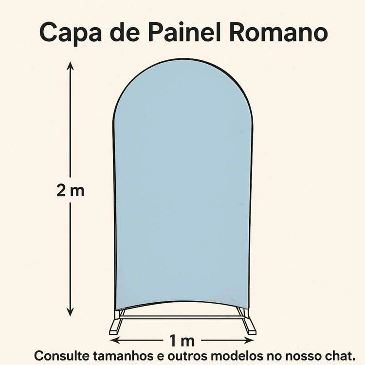Kit 4 Peças Capa Painel Romano Dupla Face E Trio De Capas Cilindros De Malha Gel Ajustável Veste Fácil - Avelã - Visão 3