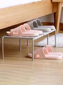 1pc/2pcs Adjustable Expandable Plastic Shoe Rack, Multi-Tier Storage Organizer, Space Saving Design - Fits Sneakers, Slippers, Boots, Shoe Boxes, Suitable For Closet, Home, Dorm, Living Room, Kitchen, Bathroom