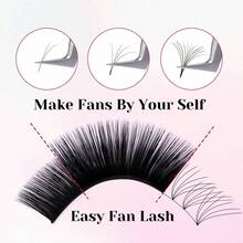 Fadvan Easy Fanning Eyelash 0.05/0.07/0.10 C/D 9-17mm 15-20mm Mix Extensions Blooming Eyelashes Flare Eyelashes Russian Volume Auto Fan Eyelashes Natural Cilia Silk Lashes, Natural, Lash Tech Supplies Lash Clusters, Eyelash Clusters, Individual Eyelashes, Lashes, Fake Lashes - C - View 5