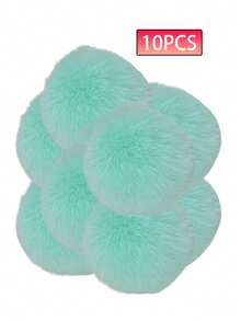 1/2/10pcs6cm Faux Fur Rabbit Plush Balls, 23 Colors, 2.36 Inch Pompoms With Elastic Band, Can Be Used As Decorations For Bags, Key Chains, Shoes, Scarves, Knitted Hats And Pendants, Suitable For Women And Girls