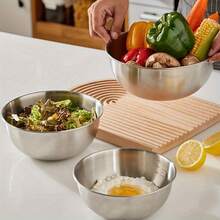 3pcs Stainless Steel Measuring Mixing Bowls With Scale, Thick Japanese Style For Baking, Salad, Whipping - View 10