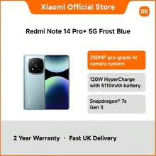 Redmi Note 14 Pro+ 5G (8GB+256GB / 12GB+512GB) – Snapdragon 7s Gen 3, 6.67" 1.5K CrystalRes AMOLED 120Hz, 200MP OIS Triple Camera, 120W HyperCharge, IP68 | AI-Enhanced Flagship With Pro-Grade Photography And Ultra-Fast Charging - UK Plug(220-240V) - View 1