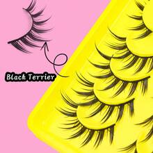 6 Pairs Wet Fox Eye Lashes Anime False Eyelashes Cosplay Fake Lashes Dramatic Eyelashes Wet Eyelashes Extensions Makeup Tool