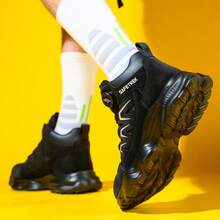 Men'S Steel-Toe Work Boots - High-Strength Safety Boots With Ankle Protection, Featuring Puncture Resistance And Slip Resistance, Round Toe Design, Breathable Lining, Suitable For Industrial Safety Protection, Steel-Toe Work Boots - 黑色 - 查看 7