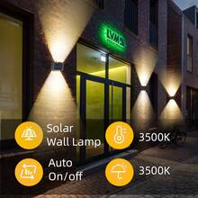 1/2 đèn tường năng lượng mặt trời 10 đèn LED, ánh sáng ấm/trắng, pin Ni-MH an toàn, đèn ngủ có cảm biến ánh sáng, đèn trang trí sân vườn ngoài trời, đèn đường sân vườn, đèn hành lang ngoài trời và đèn bàn trong nhà, đồ trang trí Giáng sinh, đồ trang trí Halloween, quà tặng trở lại trường - Đèn tường 10LED - Xem 9