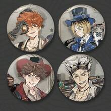 1 Piece, Spell Back To Battle Haikyu Badge, Expression Pack, Tinplate Laser Bar, 58mm Badge, Pin, Brooch, DIY Button Technology. - Multicolor - View 2