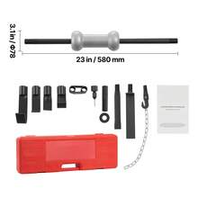 Dent Puller Kit, 10 Lbs 13-In-1 Slide Hammer Dent Removal Kit, Heavy-Duty Auto Body Truck Repair Automotive Damage Remover Tool Repair Frame With Carrying Case, Extension Rod, Non-Slip Handle - Black - View 10