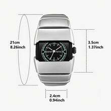 1pc Men's Quartz Watch Y2K Research Institute Authentic Millennium Vintage Original Star Ring Chronograph Advanced Niche Versatile Future