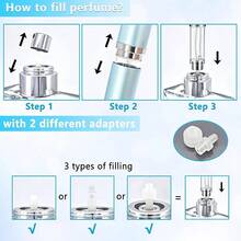 Refillable Perfume Atomizer Travel Bottle 2 - Pack 5ml Leakproof Luxury Travel Perfume Refillable Bottle, Portable Fragrance Atomiser Silver Gold - Đen và đỏ hồng - Xem 4