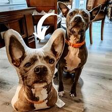 [ Customization ] 1 Personalized Pet Shaped Pillow, Pet Portrait Pillow, Dog And Cat Commemorative Gift, Pet Creative Gift, Commemorative Gift, Colorful And Unique Personalized Customized Gift, Double-Sided Printing, Three-Dimensional Decoration, Ideal Choice For Christmas And Thanksgiving. - Multicolor - View 4