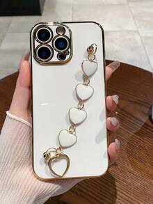 奢华电镀手机壳，新款时尚硅胶防震软壳，适用于三星 Galaxy S25 S24 S23 S22 S21 Note 20 A55 A54 A53 A52 A35 A34 A23 A16 A15 A14 A13 A12 A05S FE Ultra 4G 5G、Redmi Note 13 Pro、Infinix Hot 40i Smart 8 Spark GO 2024、OPPO Reno VIVO MOTO Honor - 白色 - 查看 5