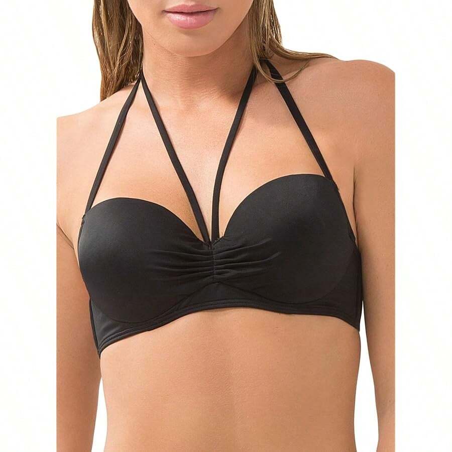 Smart & Sexy Women's Swim Secret Halter Underwire Bikini Top – Supportive Bikini Top