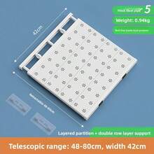 Giá để đồ có thể điều chỉnh - Không cần khoan, tủ quần áo, nhà bếp, phòng tắm có thể mở rộng | Bộ giá để đồ có thể mở rộng tiết kiệm không gian, phù hợp với hầu hết các loại xe RV, làm bằng vật liệu bền, không dùng điện - Nhiều màu - Xem 15