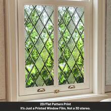 1 Piece, Fashionable And Simple Style Decorative Window Film And Window Sticker, 2D Flat Geometric Rhombus Pattern Window Sticker, PVC Electrostatic Adsorption Decorative Window Film, Home Decoration Window And Door Decals, Suitable For Living Room, Bedroom, Kitchen, Bathroom, Home Decoration, Privacy Protection, 17.72 Inches X39.37 Inches - 17.72*39.37吋(45*100公分) - 查看 7