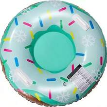 Tubo inflable de esquí resistente al frío y grueso de PVC con funda de tela, trineo de nieve para exteriores, tubo interior de herramienta de esquí