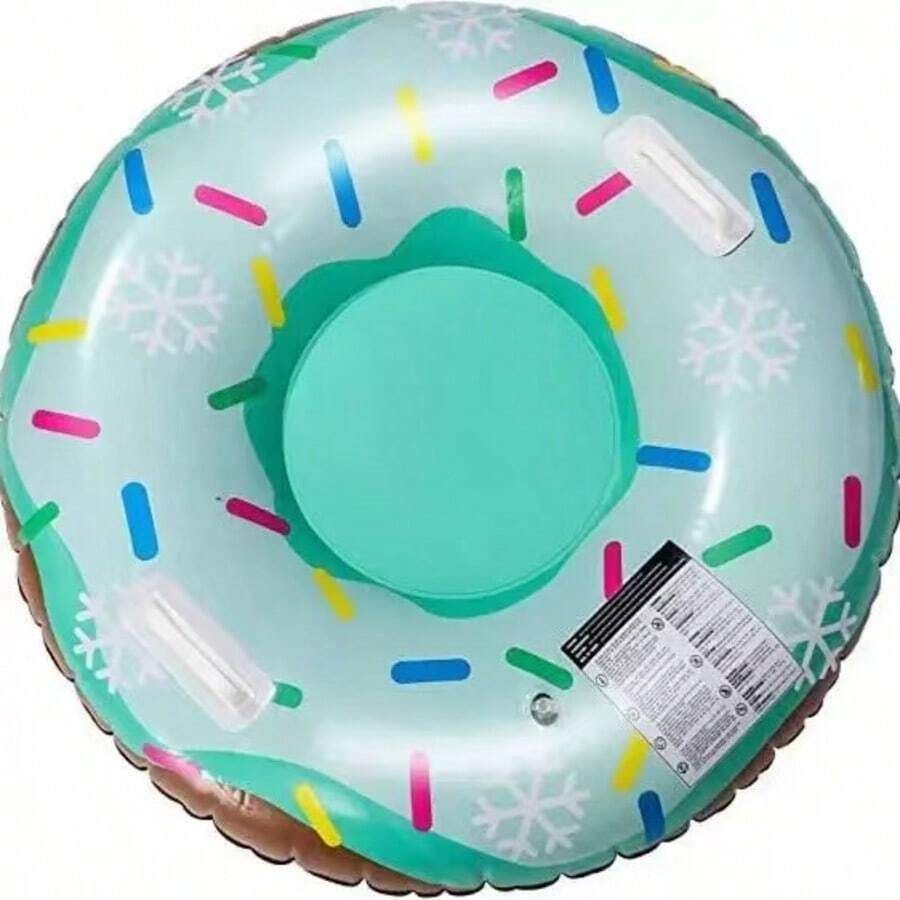 Tubo inflable de esquí resistente al frío y grueso de PVC con funda de tela, trineo de nieve para exteriores, tubo interior de herramienta de esquí