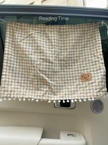 1 格子可爱熊设计汽车遮阳板 - 弹性吸盘车窗罩，防紫外线，耐用提花面料内饰配件，有趣的设计。 - 均碼 - 查看 11