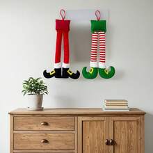 Accesorios de coche con piernas de elfo de Papá Noel, decoración navideña para el hogar, adornos colgantes para el árbol de Navidad, regalos de Feliz Año Nuevo