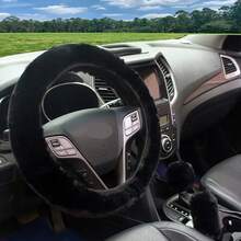 Universelle Plüsch Lenkradabdeckung Set, mit Handbremse & Gangschutz, Winter Kunstfell Handbremse & Gangschalthülle für Auto/SUV, Autoaccessoires