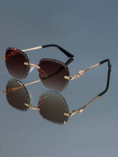 Novos óculos de sol decorativos versáteis com design retrô e sem moldura, em metal fatiado, para fotografia de rua, viagens, praia, adequados para homens e mulheres, óculos estilosos de alta qualidade para uso diário, casual, festa, feriado