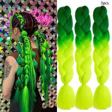 1/3/5件/包渐变色巨型辫子合成接发，24英寸，时尚百搭，适合日常、派对、角色扮演、万圣节等场合 - 彩色 - 查看 20