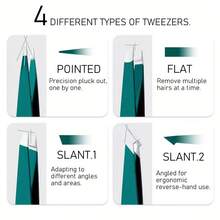 4-Piece Set Of Precision Stainless Steel Tweezers, Used For Eyebrow And Facial Hair Removal, Debris Removal, Blackhead Removal, Slanted And Pointed Tips, Stainless Steel Tweezers For Plucking Eyebrows And Facial Hair, Attaching False Eyelashes, Beauty And Makeup Tools, Tools For Home Decoration, Manual Tools, Tweezers.