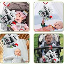 Black & White Cloth Book, Early Education Book With 3D Tail, Baby Won't Bite, Infant Cognitive Toy