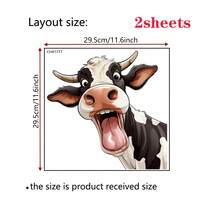 Pegatinas divertidas de vaca, pegatinas de ventana de vaca que asoman, pegatinas de pared de vaca que se pueden pelar y pegar, decoración de pared de estilo granja rústica con estampado de vaca, arte mural de vinilo para la decoración del hogar, la sala de estar, la cocina, el baño, el dormitorio y otros regalos de cumpleaños y graduación