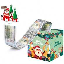 Christmas Money Pull Box, Surprise Candy Box, Christmas Money Pull Theme Gift, Ideal For Family Gatherings - Dark Green - View 1