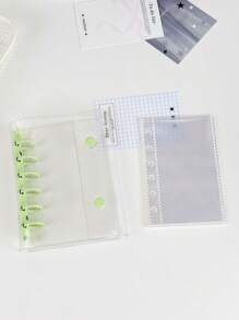 A7 Transparent Portable File Folder With Double Snap Design, Can Store Beautiful Photos, Can Be Used As Photo Album, Money Saving, Stationery, Notebook, Sticker Book, Office Supplies, School Supplies, Back To School