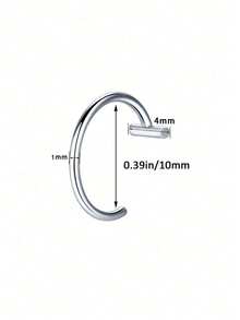 1 Stück/2 Stücke Fake Nasenring Faux Piercing Schmuck 8 mm Fake Nasenring Hoop für Faux Lippe Septum Nasenring Set Fake Lippring Lippennagel Neu Keine Perforation erforderlich - Verschiedenfarbig - Übersicht 8