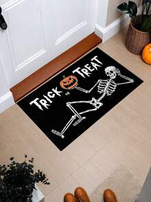 1pc Anti-Slip Halloween Doormat, Outdoor Welcome Doormat, Halloween Horror Ghost Pumpkin Skull Bat Spider Web Pattern Decorative Carpet, Halloween Doormat Carpet, Happy Halloween, Halloween Decoration, Kitchen, Bathroom, Living Room, Home Decor, Holiday Decoration Trick Or Treat Party Favor Bathroom Kitchen Decor Christmas Decor Kitchen Rug - Multicolor - View 5