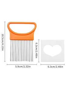 1 pièce Support à oignon en acier inoxydable, Trancheuse à oignon, Effiloché de viande, Coupe-légumes