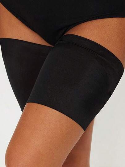 1 Pair Women's Elastic Anti-Friction Thigh Sleeve, Thigh Protector, Non-Slip Leg Sleeve, Thigh Chafing Guard Suitable For Daily Wear, Home, Gym Or Sports