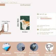 1 件现代卡通动物海报，橙色猫睡觉，适用于客厅和卧室装饰，可选相框，非常适合房间装饰，带相框的墙壁艺术 - 彩色 - 查看 13