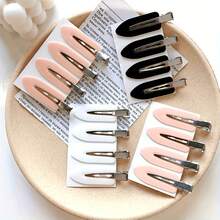4pcs/10pcs Simple Seamless Hair Clips, Suitable For Women And Girls, Multiple Colors, Essential Hair Accessory, Shower-Friendly, Non-Damaging And Easy To Wear, Suitable For Daily Activities, Holidays, Christmas, Halloween Decoration