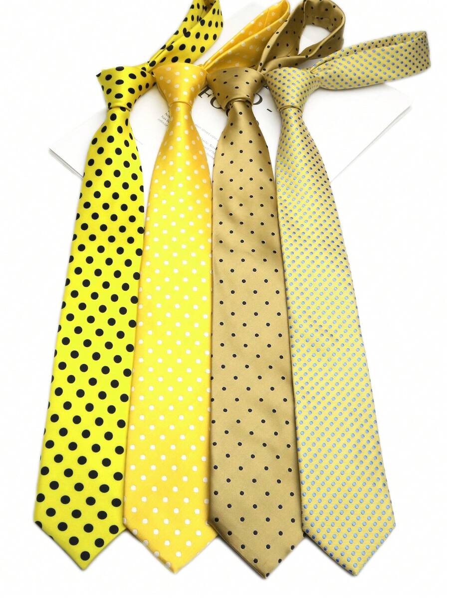 1pc Polka Dot Necktie, Suitable For Casual, Street, Business, Party And Daily Wear