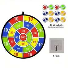 6 Stücke/12 Stücke Sticky Ball Dart Plate Set, Indoor-outdoor-spielzeug, Eltern-kind-interaktion, Geburtstagsgeschenk, Partyspielzubehör