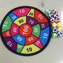 6件/12件粘球飞镖盘套装，室内外玩具，亲子互动，生日礼物，派对游戏用品