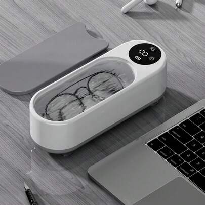 OBOVAY 1pc Portable Eyeglasses, Jewelry, Watch, Makeup Brush Ultrasonic Vibration Cleaning Machine