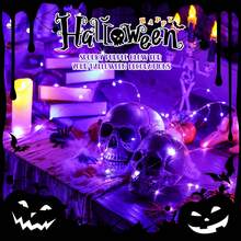 48 Pack Fairy Lights Battery Operated - 7ft 20 Led Twinkle Lights 3 Modes, Bulk Mini String Lights Waterproof For Mason Jars Vases DIY Party Wedding Decoration Christmas - Purple - View 2