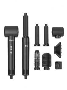 7 合 1 吹风机刷吹风机刷 110000 RPM 热风刷造型器自动空气卷发器适用于卷发扭转多功能造型器专业 Lonic 旅行美发造型工具热刷造型器头发空气造型器