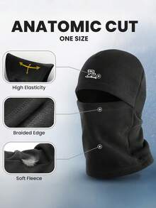 Fleece Balaclava Hat Ski Mask, Winter Balaclava Hat Face Mask For Men & Women, Warm Fleece Motorcycle Full Face Cover For Cold Weather - A - View 3