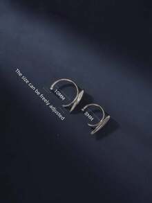 一套2个/4个哥特暗黑风格吸血鬼獠牙唇环，不锈钢3D兔牙和恶魔獠牙造型，可调节，适合角色扮演、万圣节佩戴