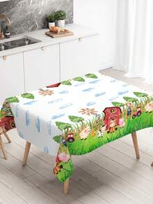 1 pièce Nappe de ferme, nappe à motif d'animaux de ferme rustique rouge, décoration de table de salle à manger pour fête d'anniversaire, nappe à thème de ferme pour décoration de fête, décoration de baby shower, décoration de révélation de , nappe jetable à thème de ferme, décoration de table pour rassemblement familial, décoration de ferme, housse de meuble, décoration de cuisine et salle à manger, décoration de chambre, décoration de maison, décoration d'animaux de ferme, cadeau d'anniversaire, décoration d'anniversaire, faveur de fête - animaux de la ferme - Voir 3