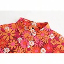 Mens 70s Shirt Long Sleeve Button Down Retro Disco Costume Hippie Outfit For Menhalloween - 嬉皮花卉 - 查看 4