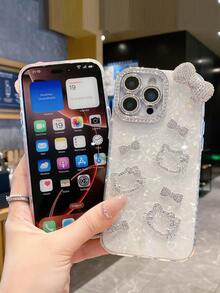 [Sanrio 星星保护壳] 官方 Sanrio 防摔电镀框带滴胶保护壳 适用于苹果全屏星星设计 - 銀色 - 查看 5