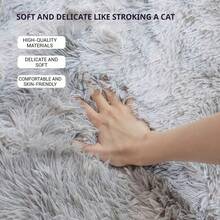 1pc Soft Runner Rugs For Bedroom Plush Fluffy Rug Lightweight, Long-Pile Shag Furry Throw Area Rug Long Carpet For Girls Room Home Hallways Decorative - 彩色 - 查看 5