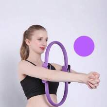 1pc Plain Pilates Ring, Yoga Resistance Circle, Magic Hoop, Fitness Equipment. May Have Lint Issue Due To Material.